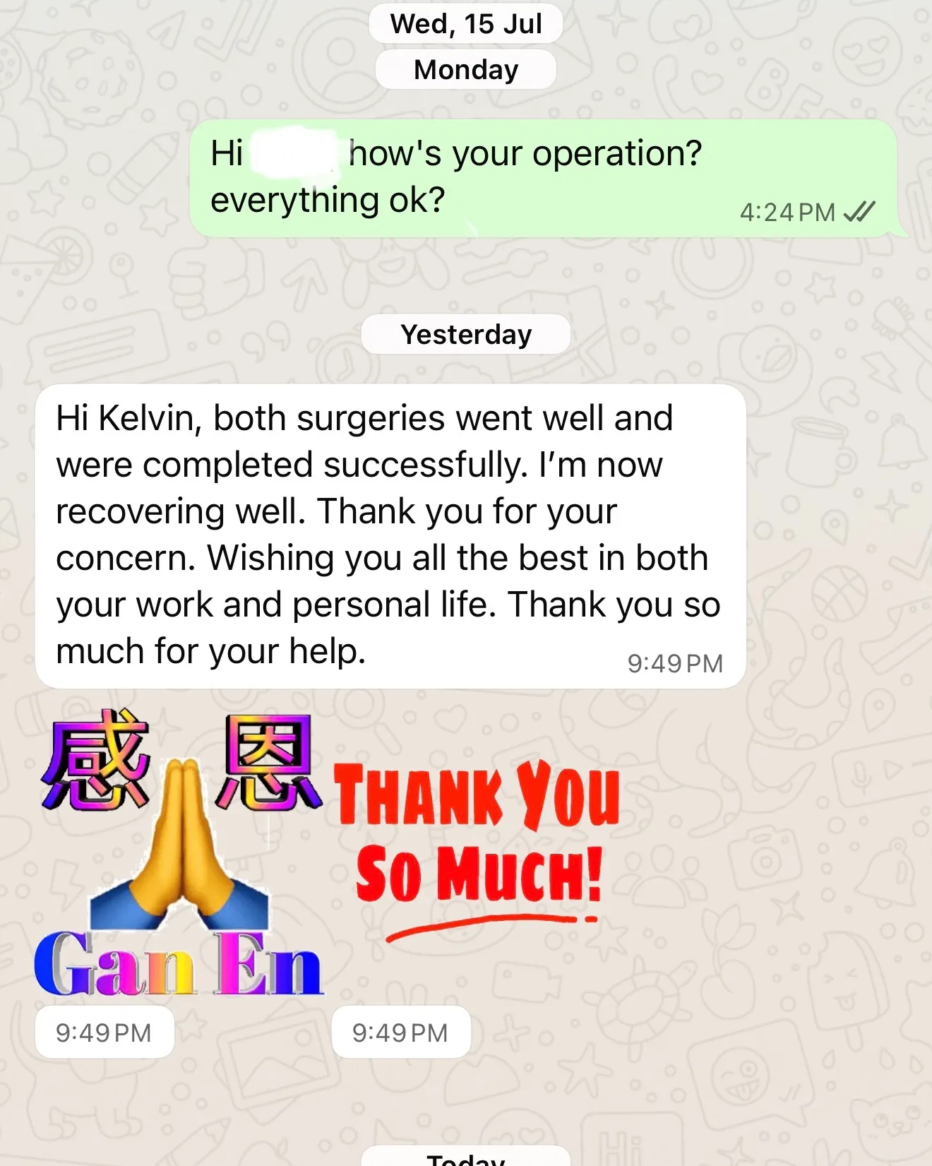 Client testimonial