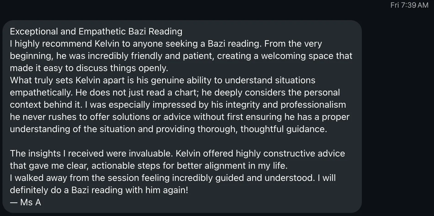 Client testimonial